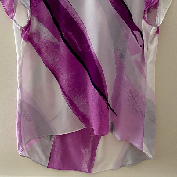 White House Black Market Purple Blouse Size S - Picture 3 of 9